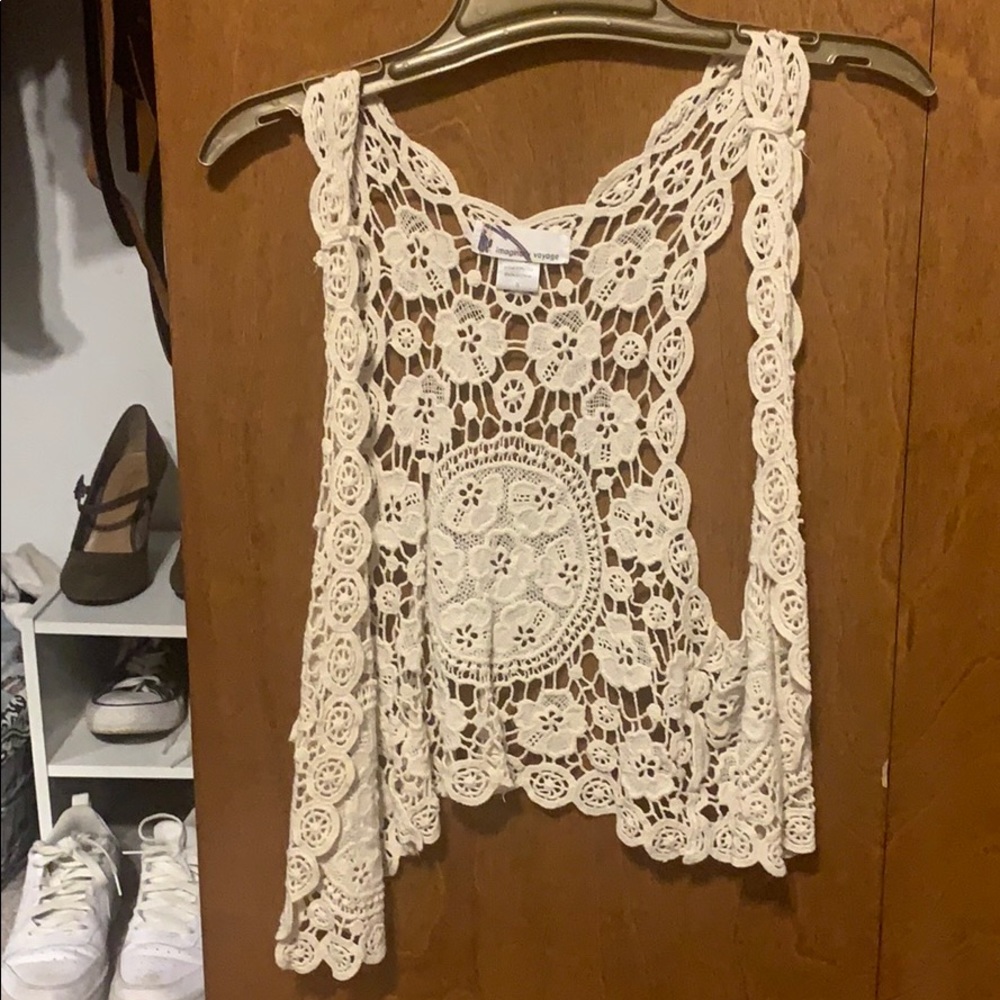 crocheted vest